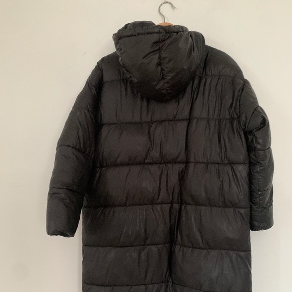 MONKI Super Warm Long Oversized PUFFER with Pockets size SMALL  VEGAN FILL - Picture 3 of 5